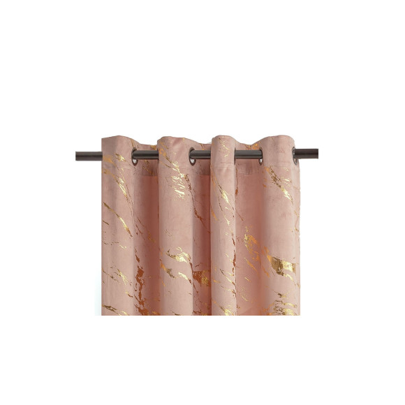 Zasłona z kółkami ENDLESS CHIC 140x270 różowa